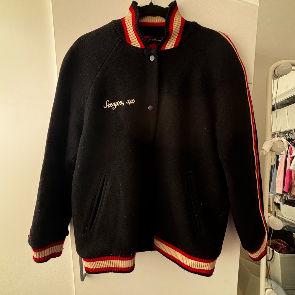 Zara wool varsity jacket